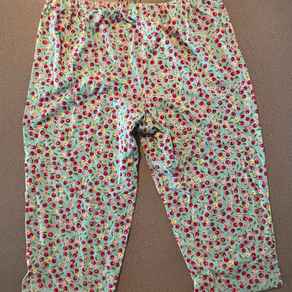 Vintage Canon  Mint Green and Red women’s Pajama Set Cherry print. SZ LARGE - Picture 8 of 10